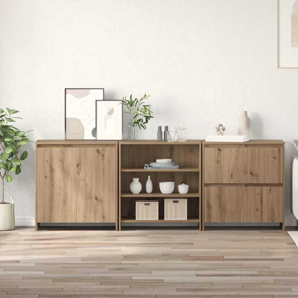 3 Piece Sideboard Engineered Wood