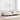 Corner Bed Frame Cream 80 x 200 cm Fabric and Engineered wood