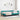 Corner Bed Frame with Headboard Manual Turquoise 90 x 200 cm