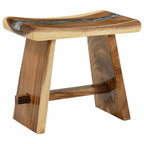 Bathroom Stool Natural 50 x 30 x 45 cm Natural Wood