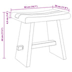 Bathroom Stool Natural 50 x 30 x 45 cm Natural Wood