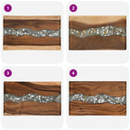 Bathroom Stool Natural 50 x 30 x 45 cm Natural Wood