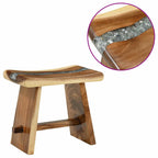 Bathroom Stool Natural 50 x 30 x 45 cm Natural Wood