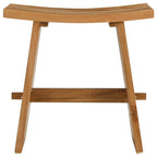 Bathroom Stool Brown 50 x 29.5 x 50.5 cm Solid Teak Wood