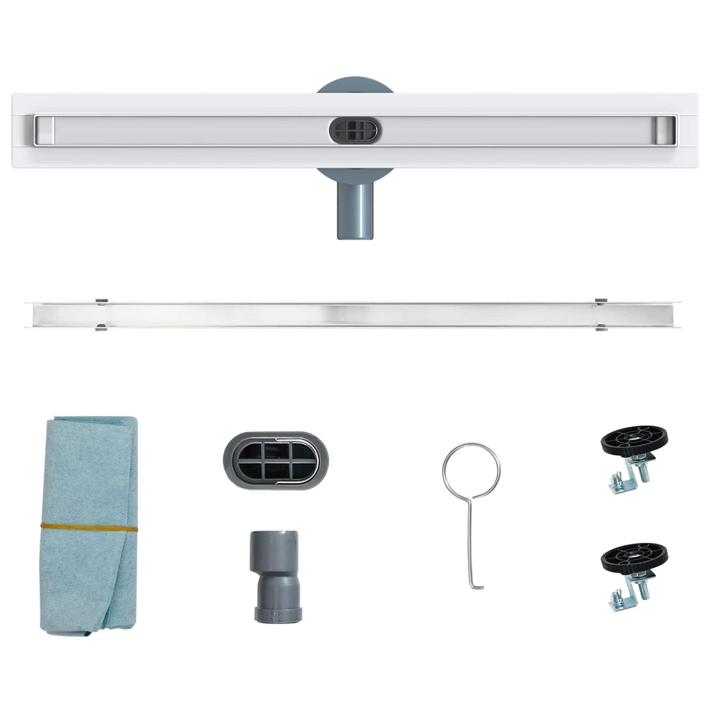 360° Shower Drain with Slim Model Silver 60 cm
