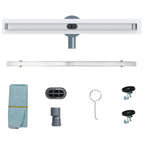 360° Shower Drain with Slim Model Silver 60 cm