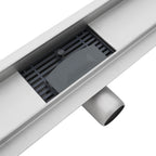 2 in 1 Shower Drain Silver 80 cm Stainless Steel 304