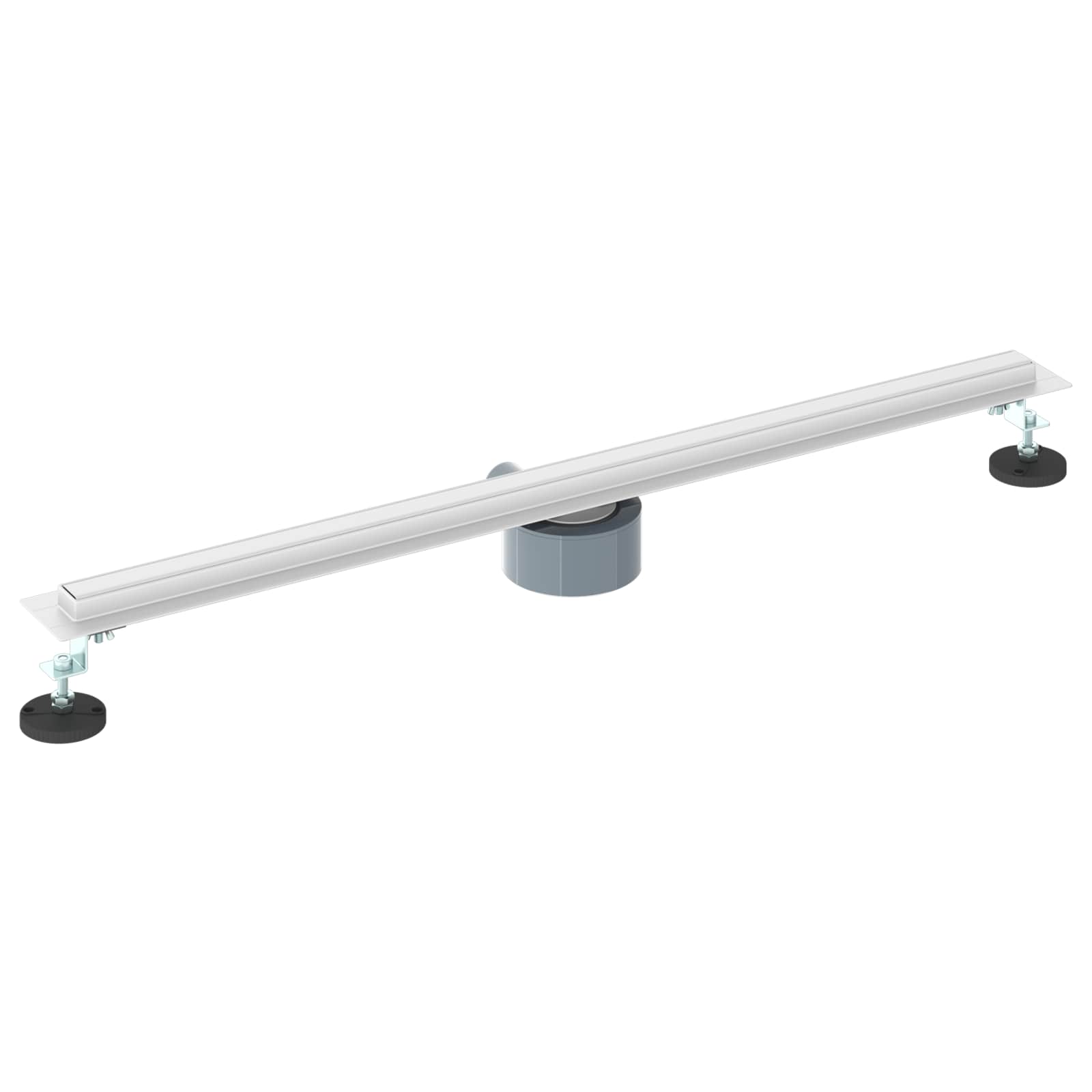 360° Shower Drain with Slim Model Silver 80 cm