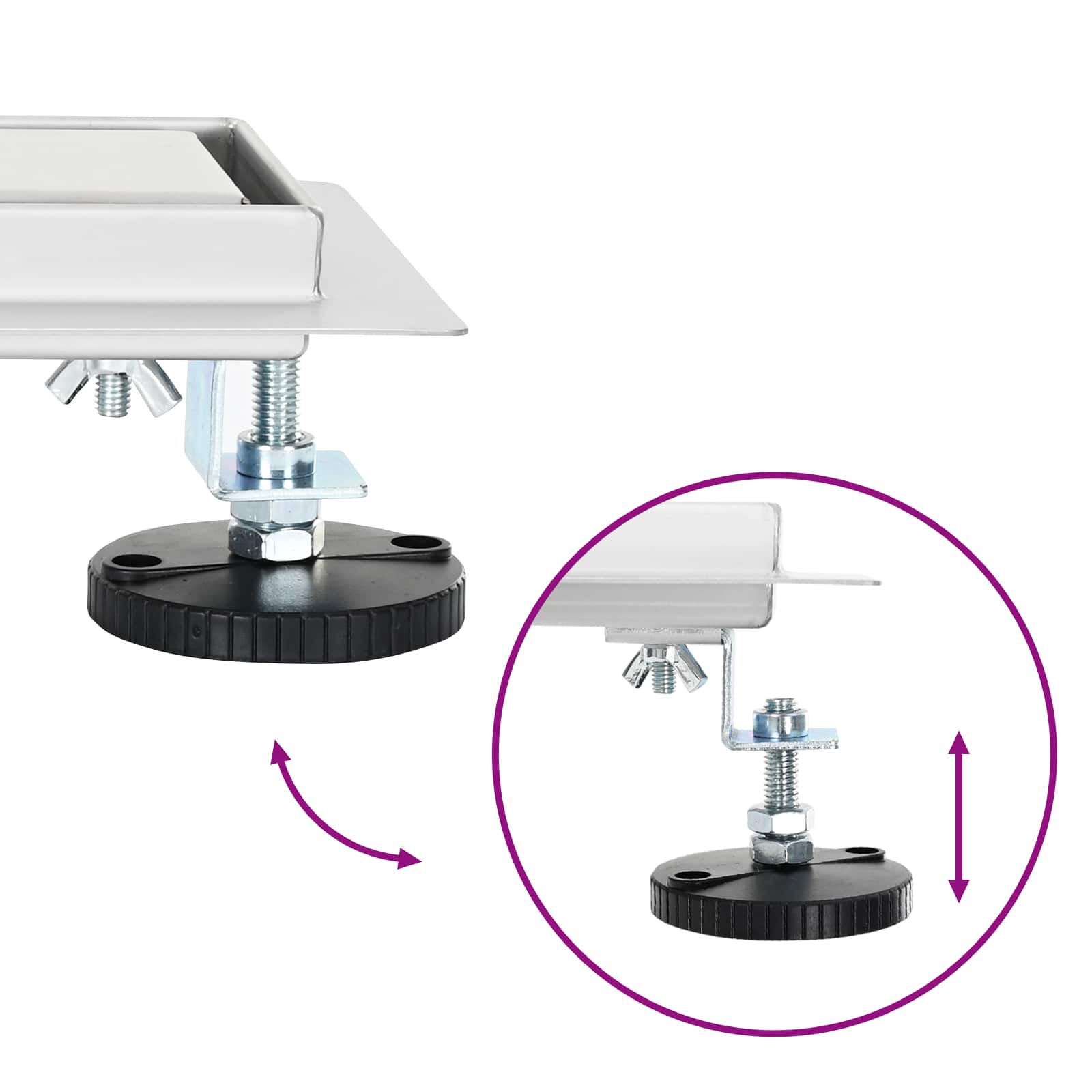2 in 1 Shower Drain Silver 70 cm Stainless Steel 304