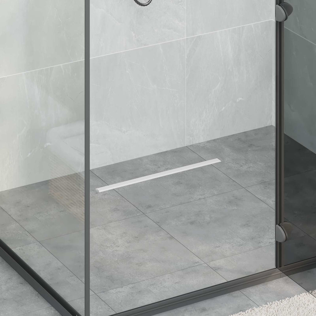 360° Shower Drain with Slim Model Silver 50 cm