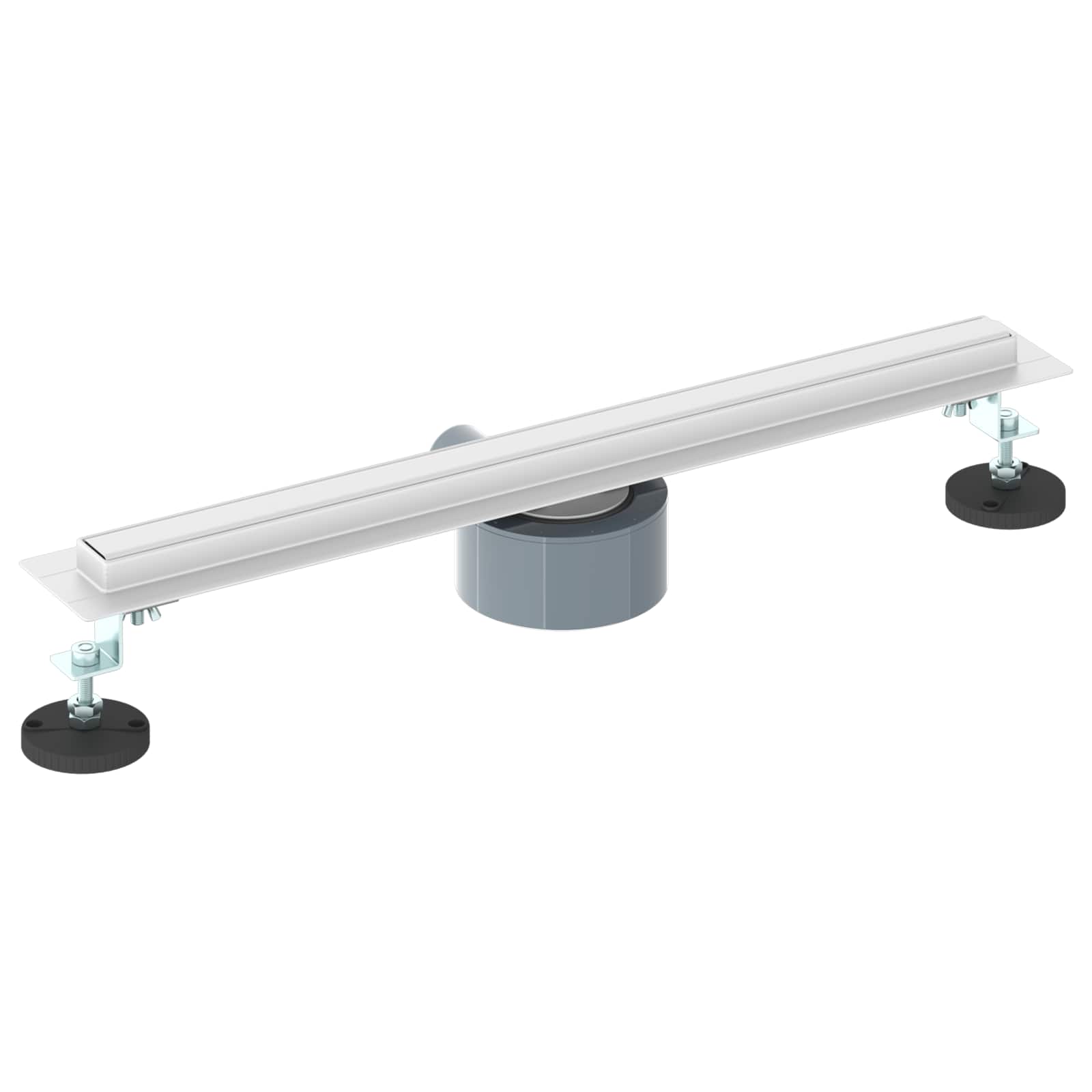 360° Shower Drain with Slim Model Silver 50 cm