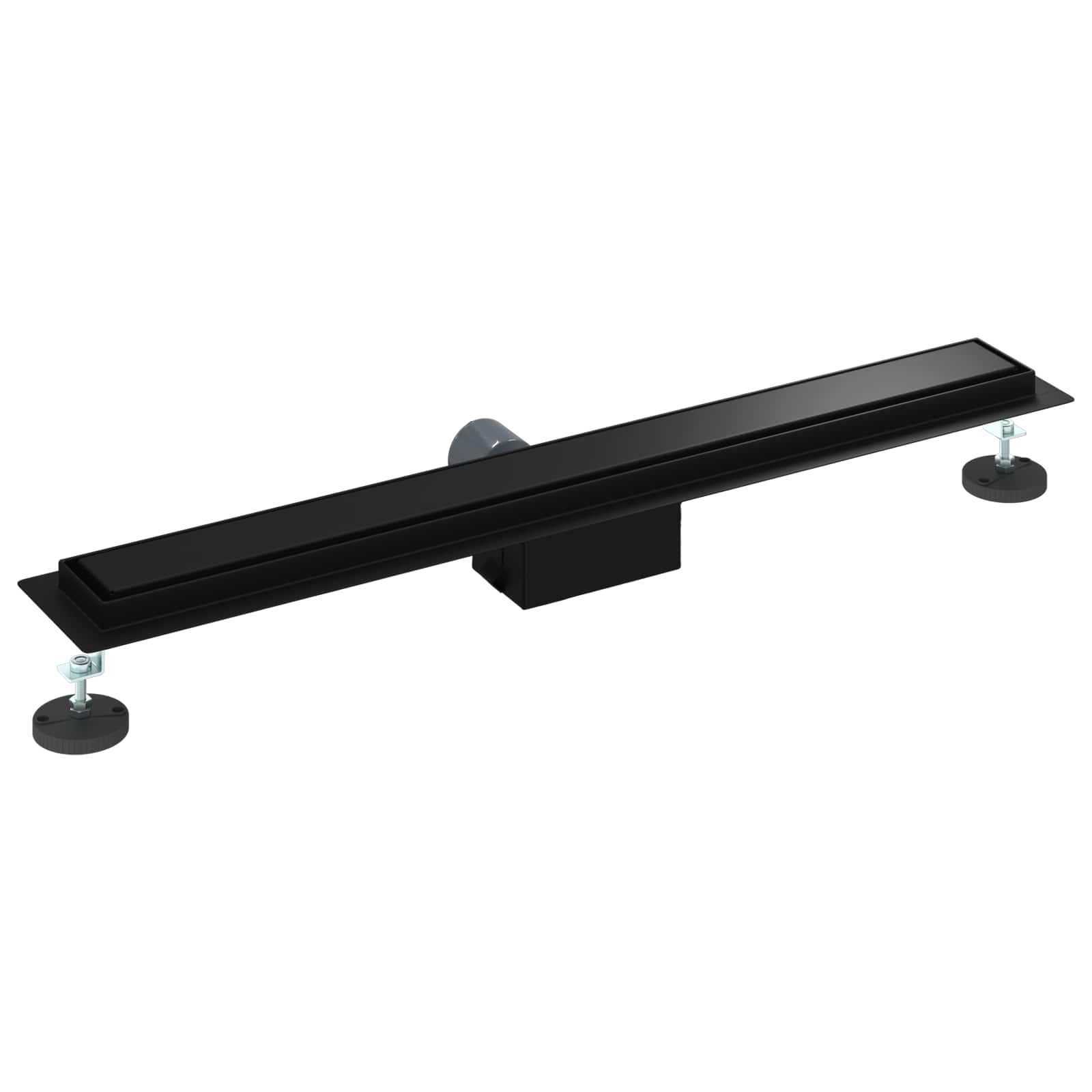 2 in 1 Shower Drain Black 70 cm Stainless Steel 304