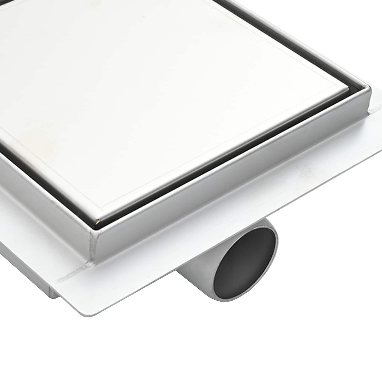 2 in 1 Shower Drain Silver 15 x 15 cm Stainless Steel 304