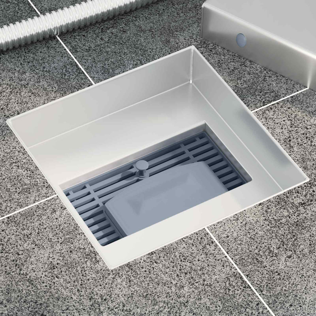 2 in 1 Shower Drain Silver 15 x 15 cm Stainless Steel 304