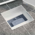 2 in 1 Shower Drain Silver 15 x 15 cm Stainless Steel 304