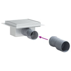 2 in 1 Shower Drain Silver 15 x 15 cm Stainless Steel 304