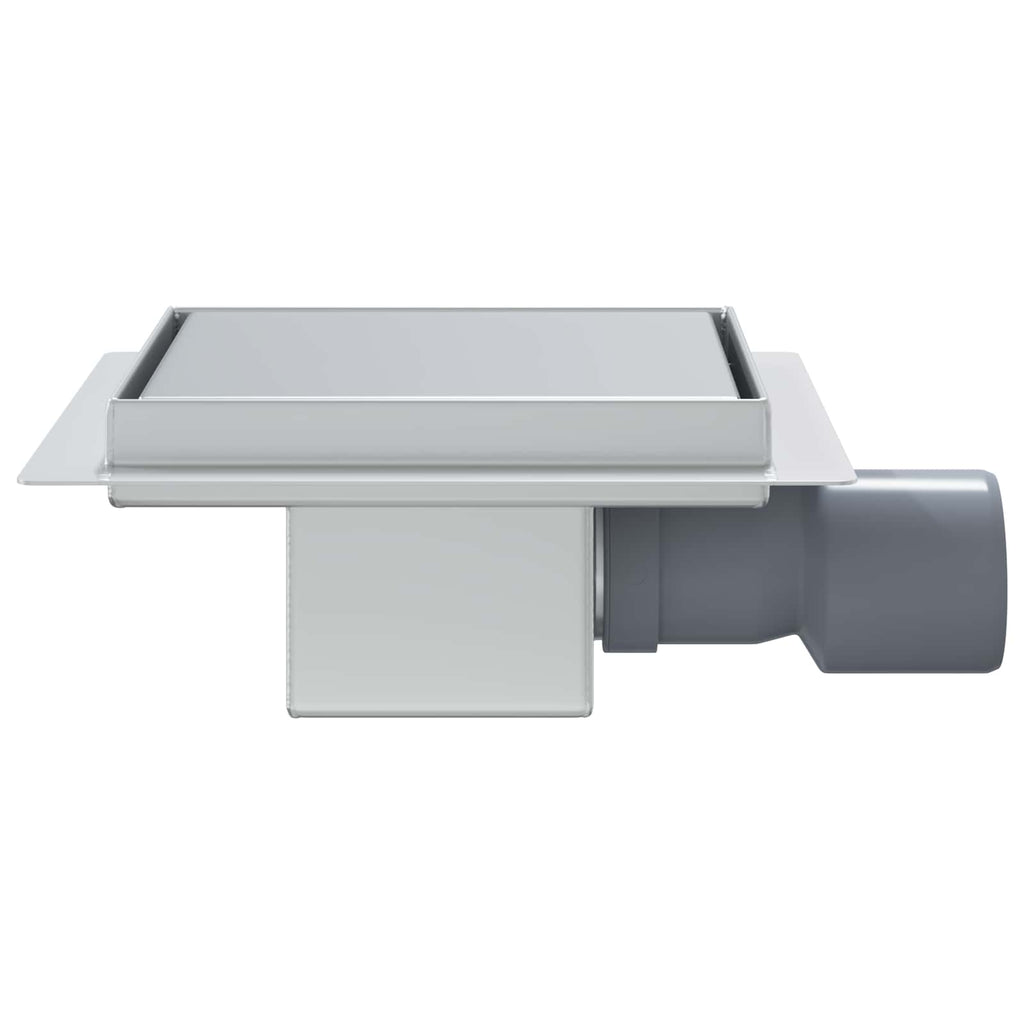 2 in 1 Shower Drain Silver 15 x 15 cm Stainless Steel 304