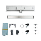 2 in 1 Shower Drain Silver 90 cm Stainless Steel 304