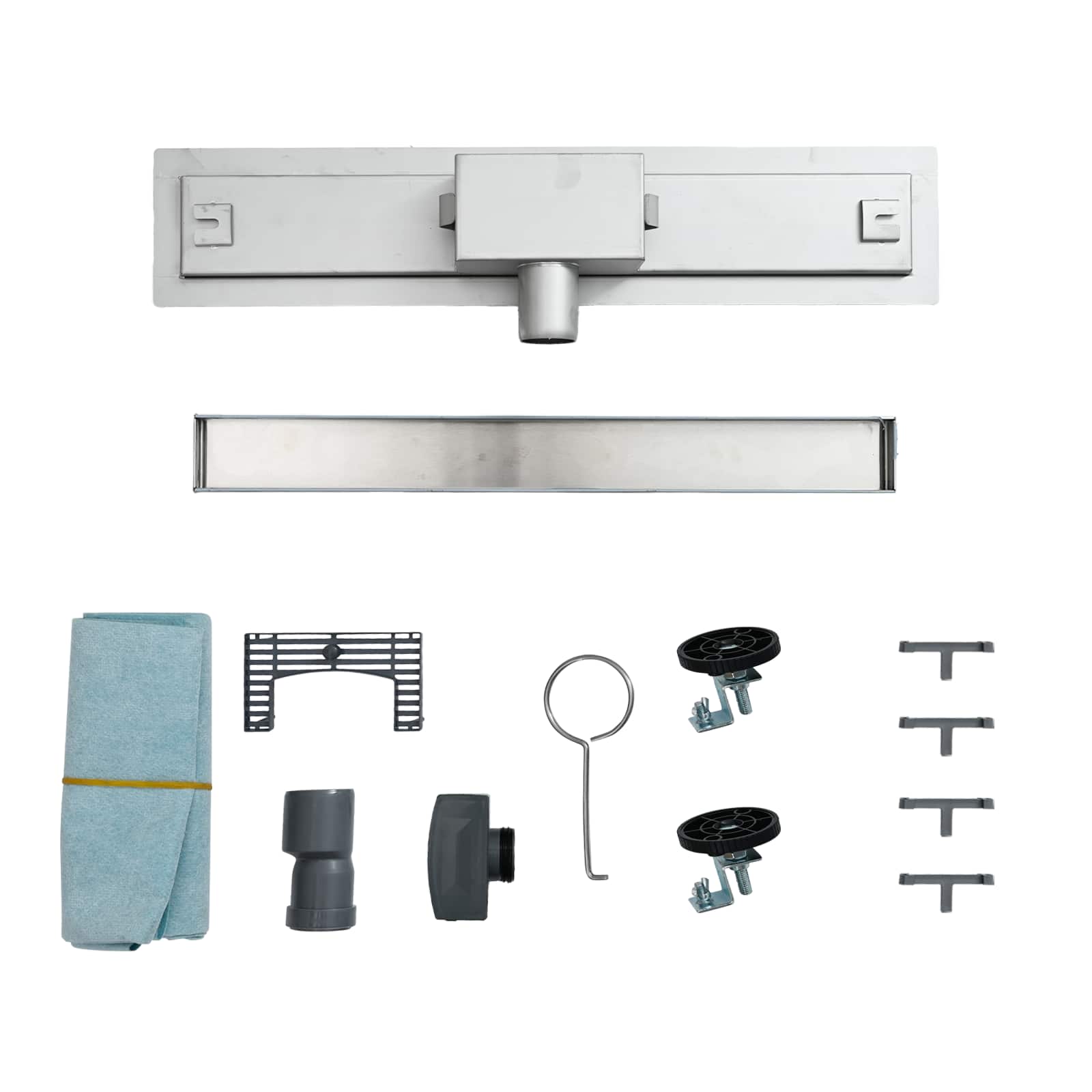 2 in 1 Shower Drain Silver 90 cm Stainless Steel 304