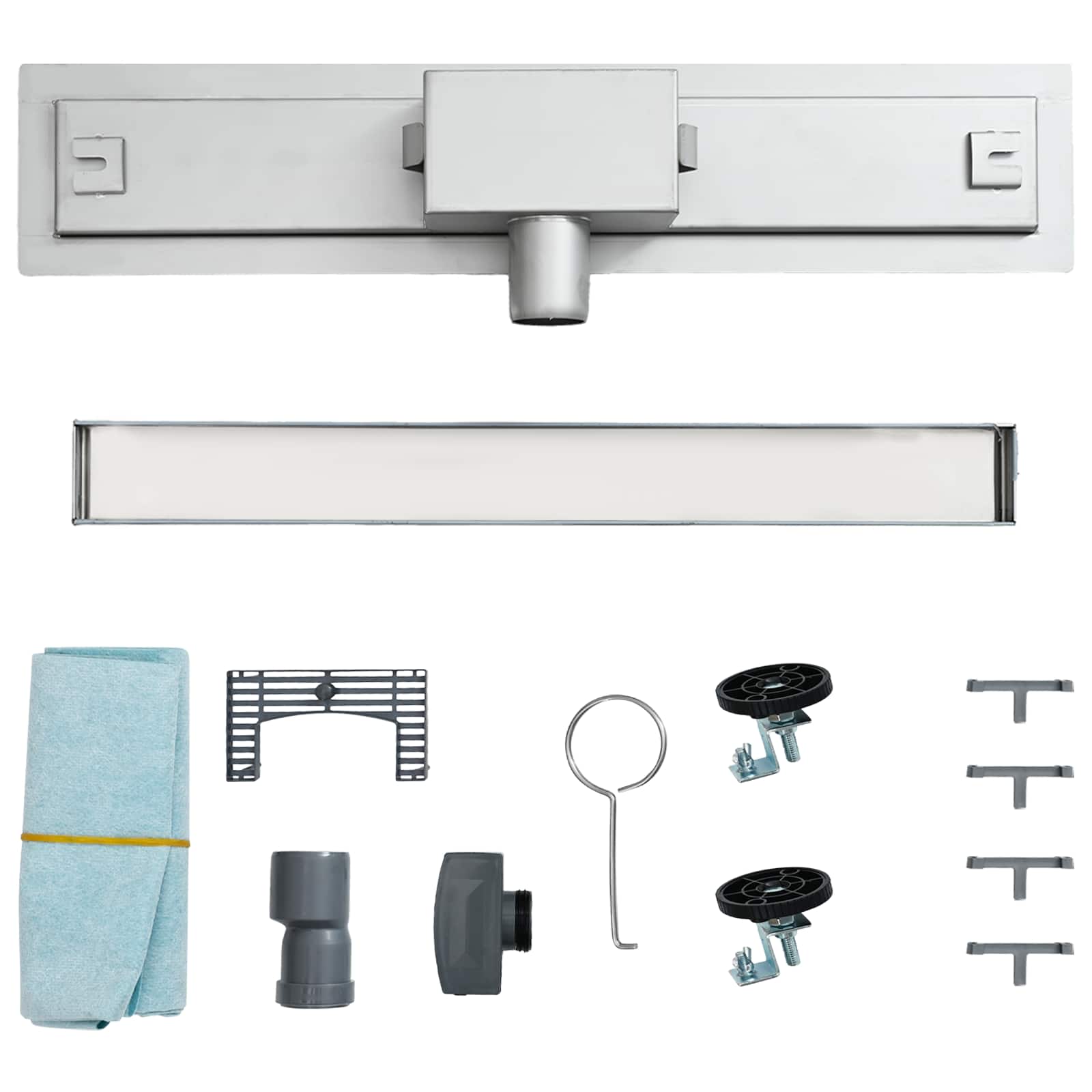 2 in 1 Shower Drain Silver 60 cm Stainless Steel 304