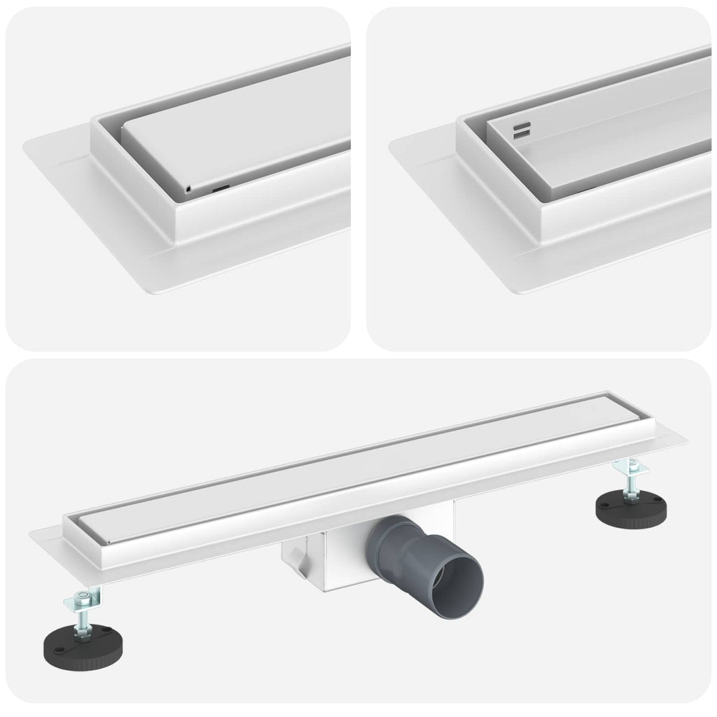 2 in 1 Shower Drain Silver 60 cm Stainless Steel 304