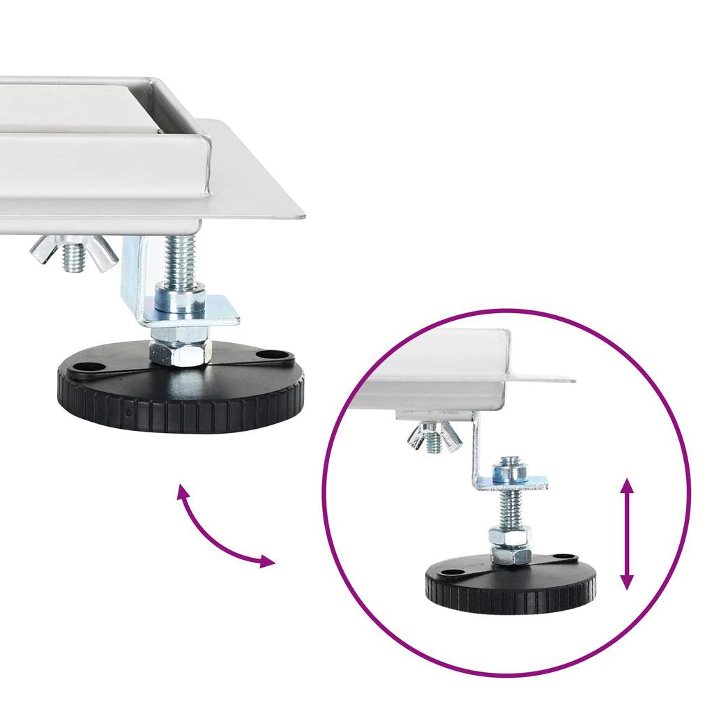 2 in 1 Shower Drain Silver 60 cm Stainless Steel 304