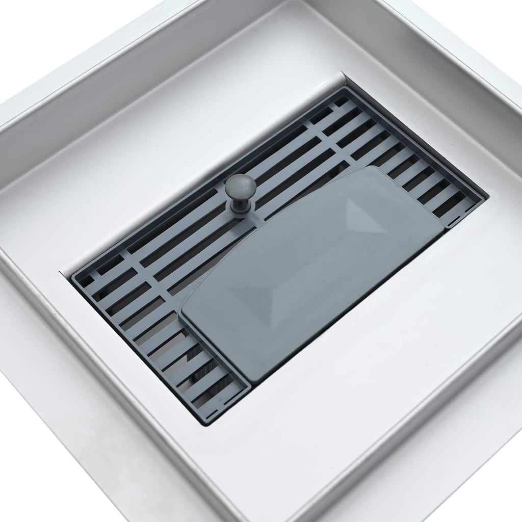 2 in 1 Shower Drain Silver 20 x 20 cm Stainless Steel 304