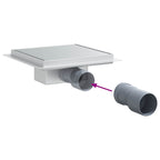 2 in 1 Shower Drain Silver 20 x 20 cm Stainless Steel 304