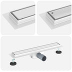 2 in 1 Shower Drain Silver 50 cm Stainless Steel 304