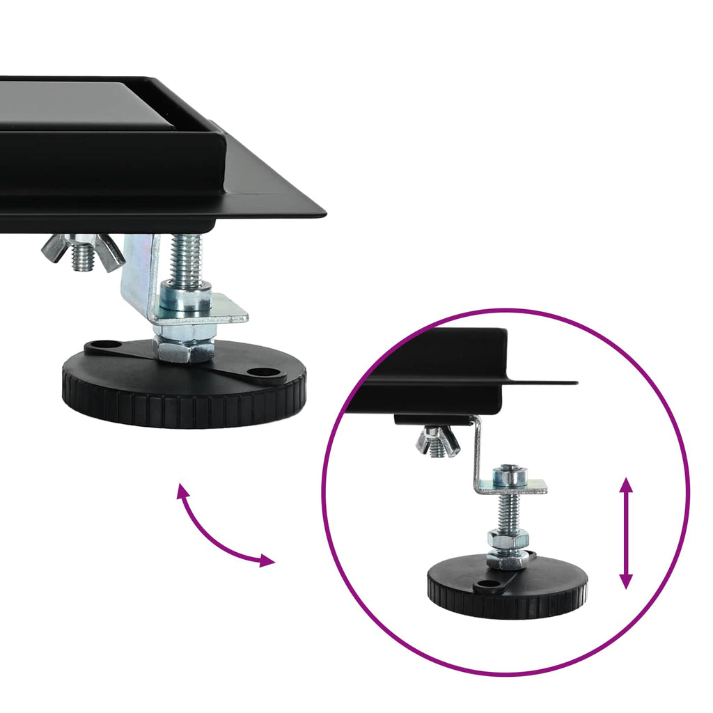 2 in 1 Shower Drain Black 50 cm Stainless Steel 304