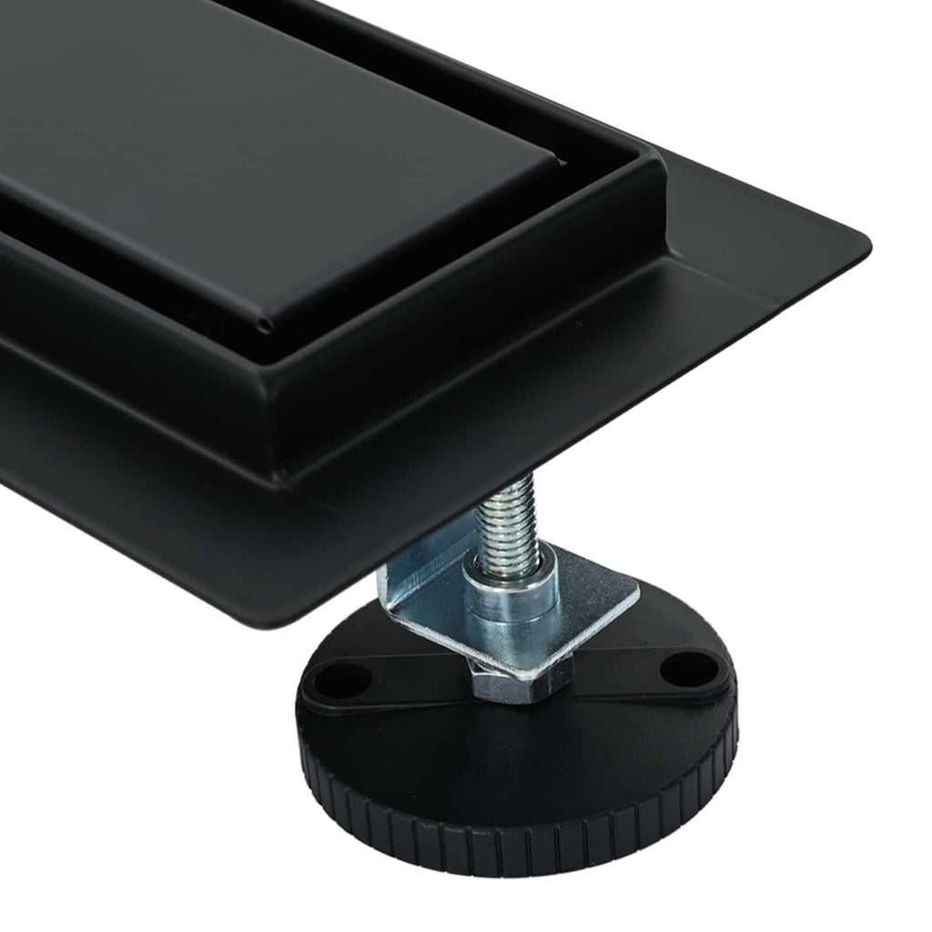 2 in 1 Shower Drain Black 80 cm Stainless Steel 304