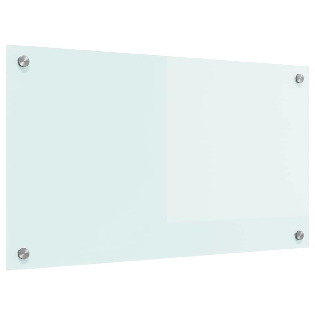 Kitchen Backsplash White 70 x 40 cm Tempered Glass