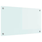 Kitchen Backsplash White 70 x 40 cm Tempered Glass