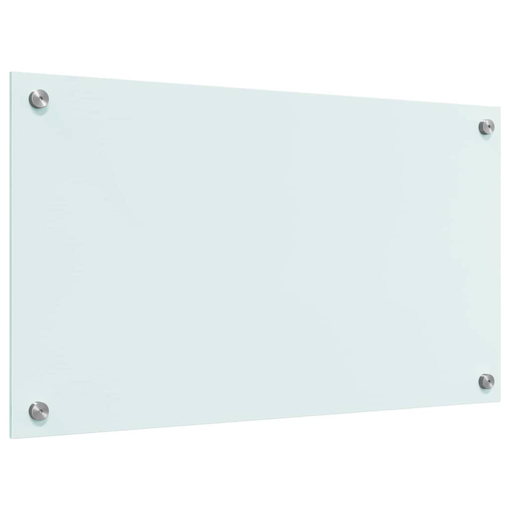 Kitchen Backsplash White 70 x 40 cm Tempered Glass