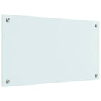 Kitchen Backsplash White 70 x 40 cm Tempered Glass