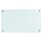 Kitchen Backsplash White 70 x 40 cm Tempered Glass