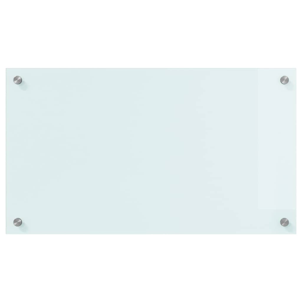 Kitchen Backsplash White 70 x 40 cm Tempered Glass