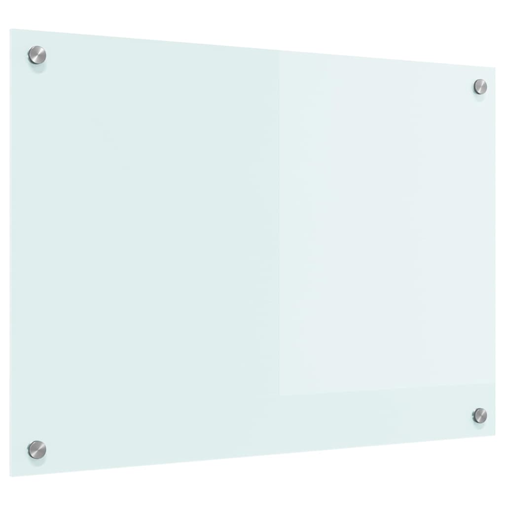 Kitchen Backsplash White 70 x 50 cm Tempered Glass