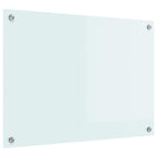 Kitchen Backsplash White 70 x 50 cm Tempered Glass