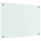 Kitchen Backsplash White 70 x 50 cm Tempered Glass