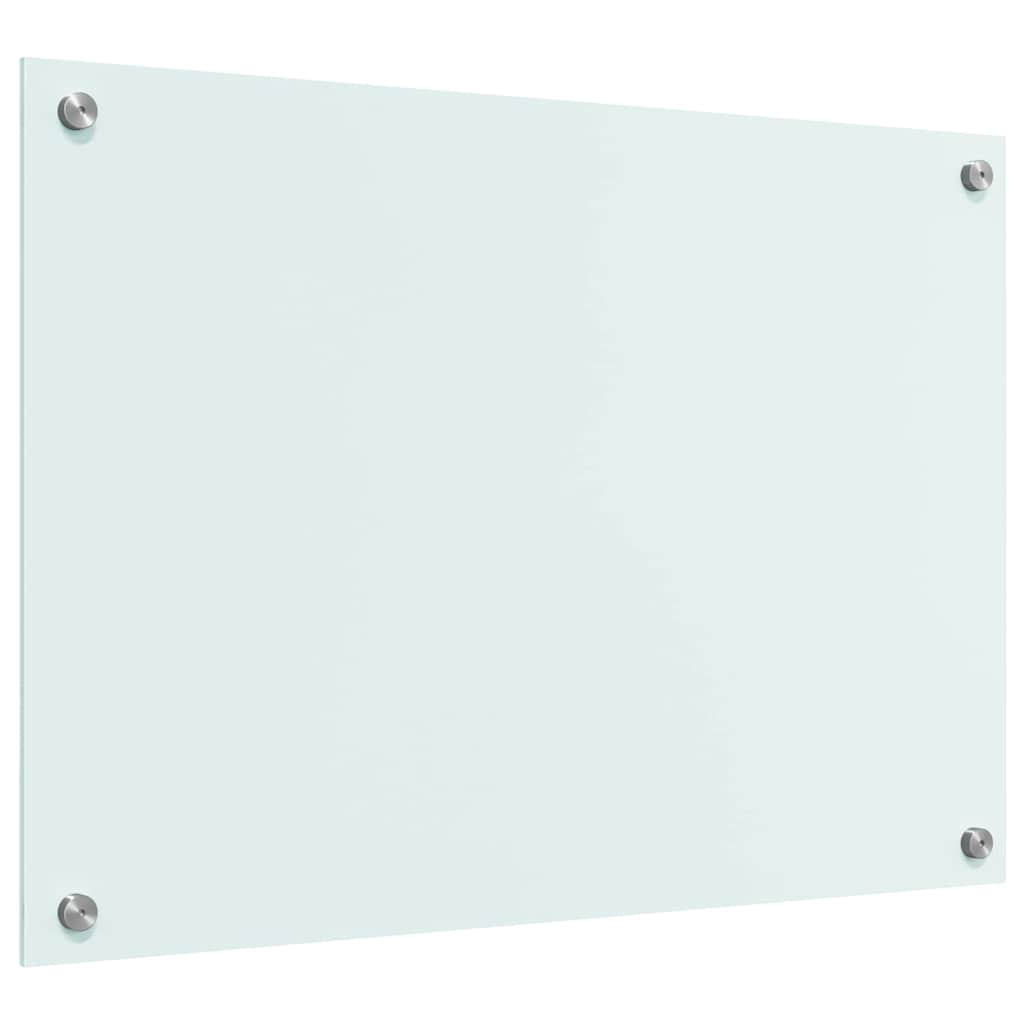 Kitchen Backsplash White 70 x 50 cm Tempered Glass