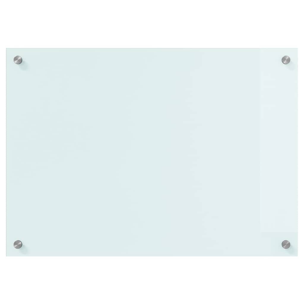 Kitchen Backsplash White 70 x 50 cm Tempered Glass