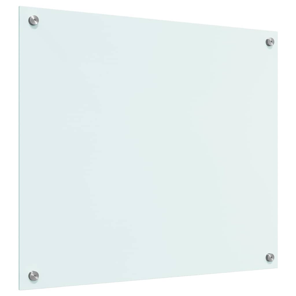 Kitchen Backsplash White 70 x 60 cm Tempered Glass