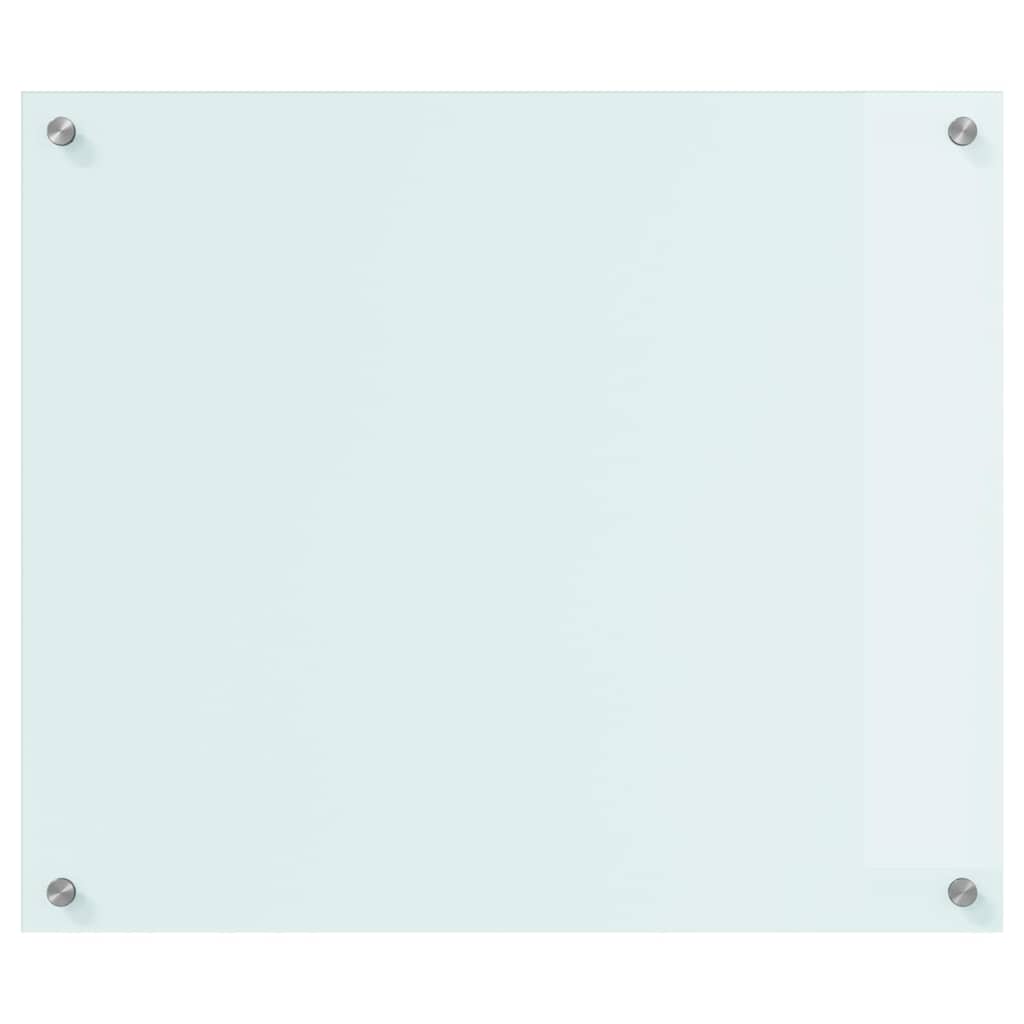 Kitchen Backsplash White 70 x 60 cm Tempered Glass