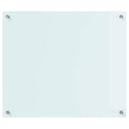 Kitchen Backsplash White 70 x 60 cm Tempered Glass