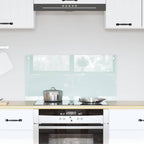 Kitchen Backsplash White 80 x 40 cm Tempered Glass
