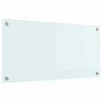 Kitchen Backsplash White 80 x 40 cm Tempered Glass