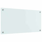 Kitchen Backsplash White 80 x 40 cm Tempered Glass
