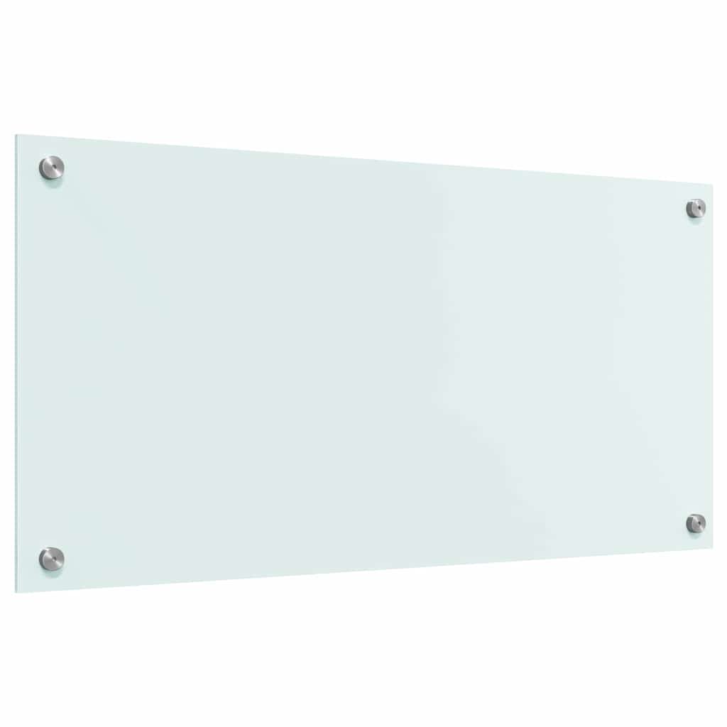 Kitchen Backsplash White 80 x 40 cm Tempered Glass