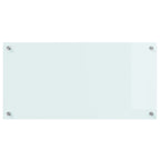 Kitchen Backsplash White 80 x 40 cm Tempered Glass